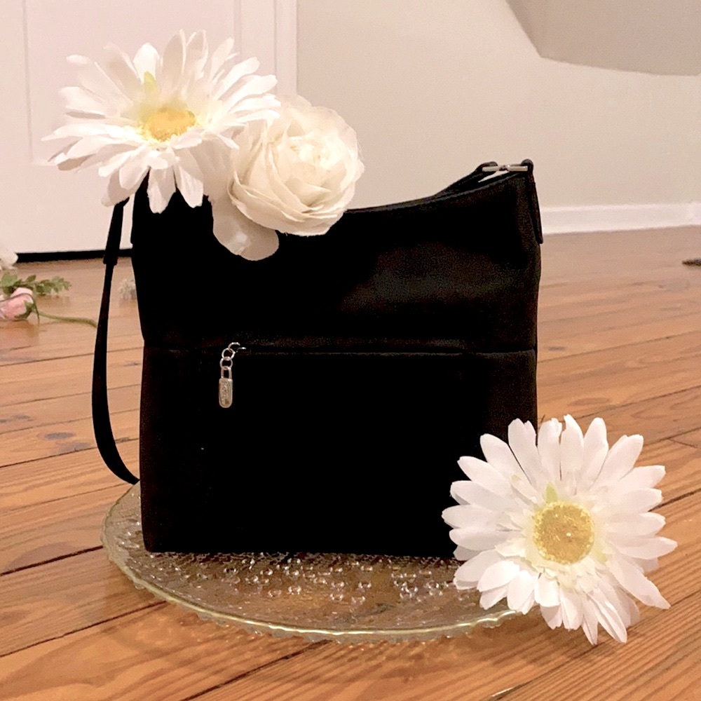 Koltov 90s 00s black shiny canvas bag super trendy